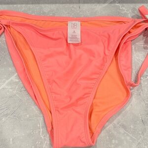 No Boundaries Coral and Peach Bikini Bottom